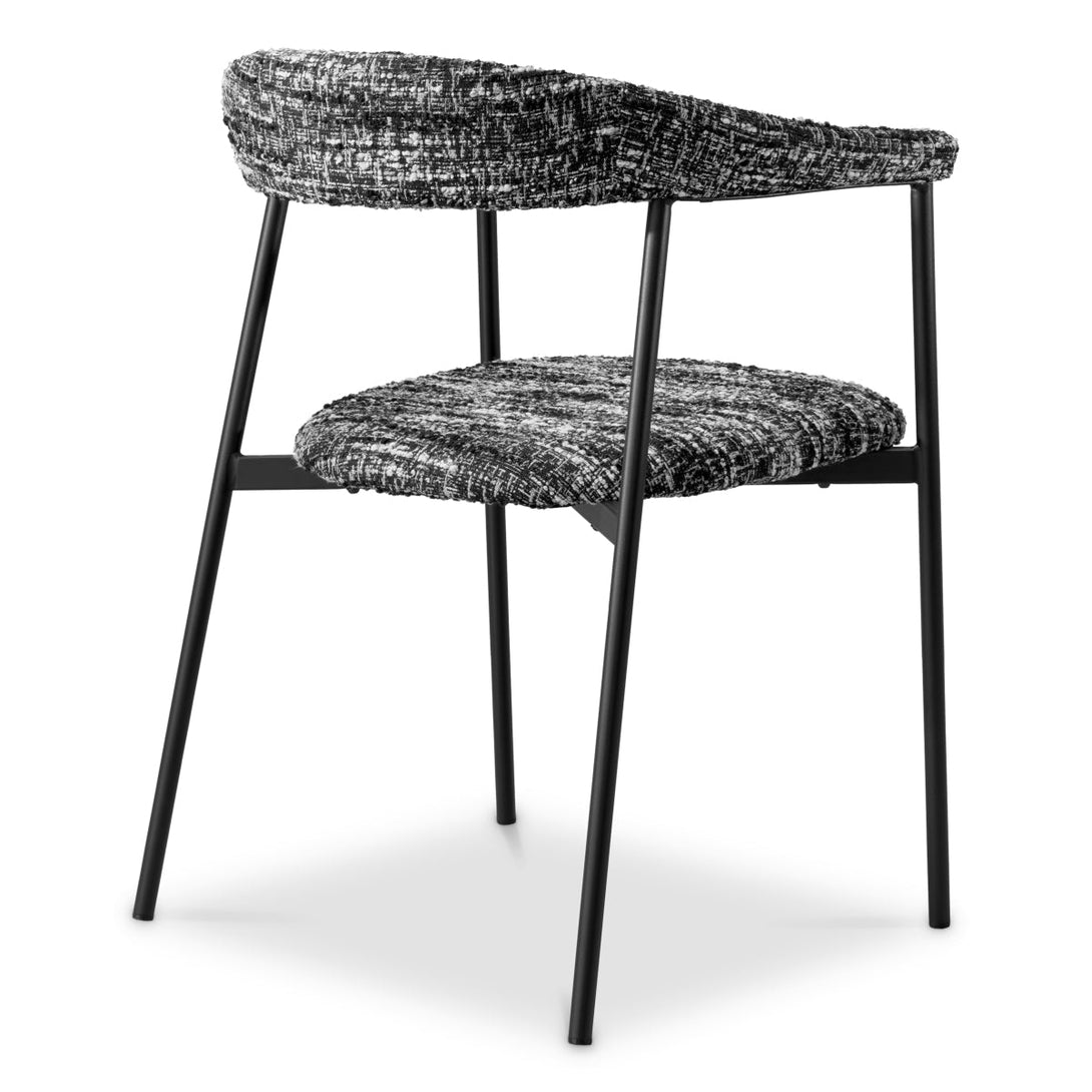 Dining Chair Julio Set Of 2 Boucl&Eacute; Sonata Black Furniture Eichholtz