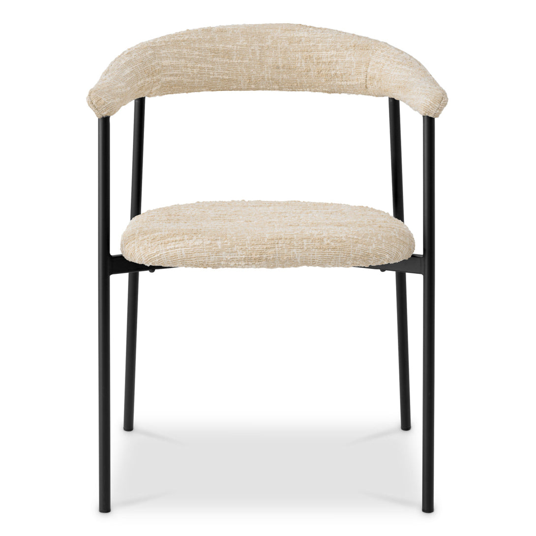 Dining Chair Julio Set Of 2 Boucl&Eacute; Sonata Cream Furniture Eichholtz