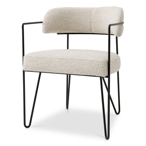 Dining Chair Giuseppe Boucl&Eacute; Chalk White Furniture Eichholtz