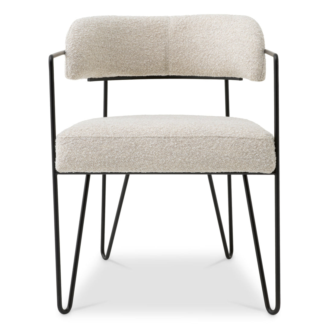 Dining Chair Giuseppe Boucl&Eacute; Chalk White Furniture Eichholtz