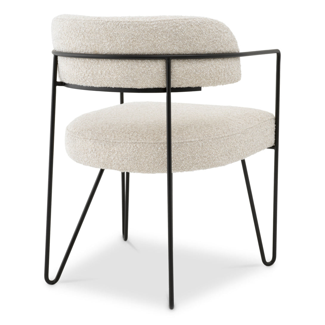 Dining Chair Giuseppe Boucl&Eacute; Chalk White Furniture Eichholtz