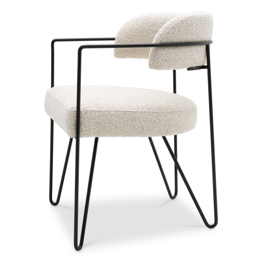 Dining Chair Giuseppe Boucl&Eacute; Chalk White Furniture Eichholtz