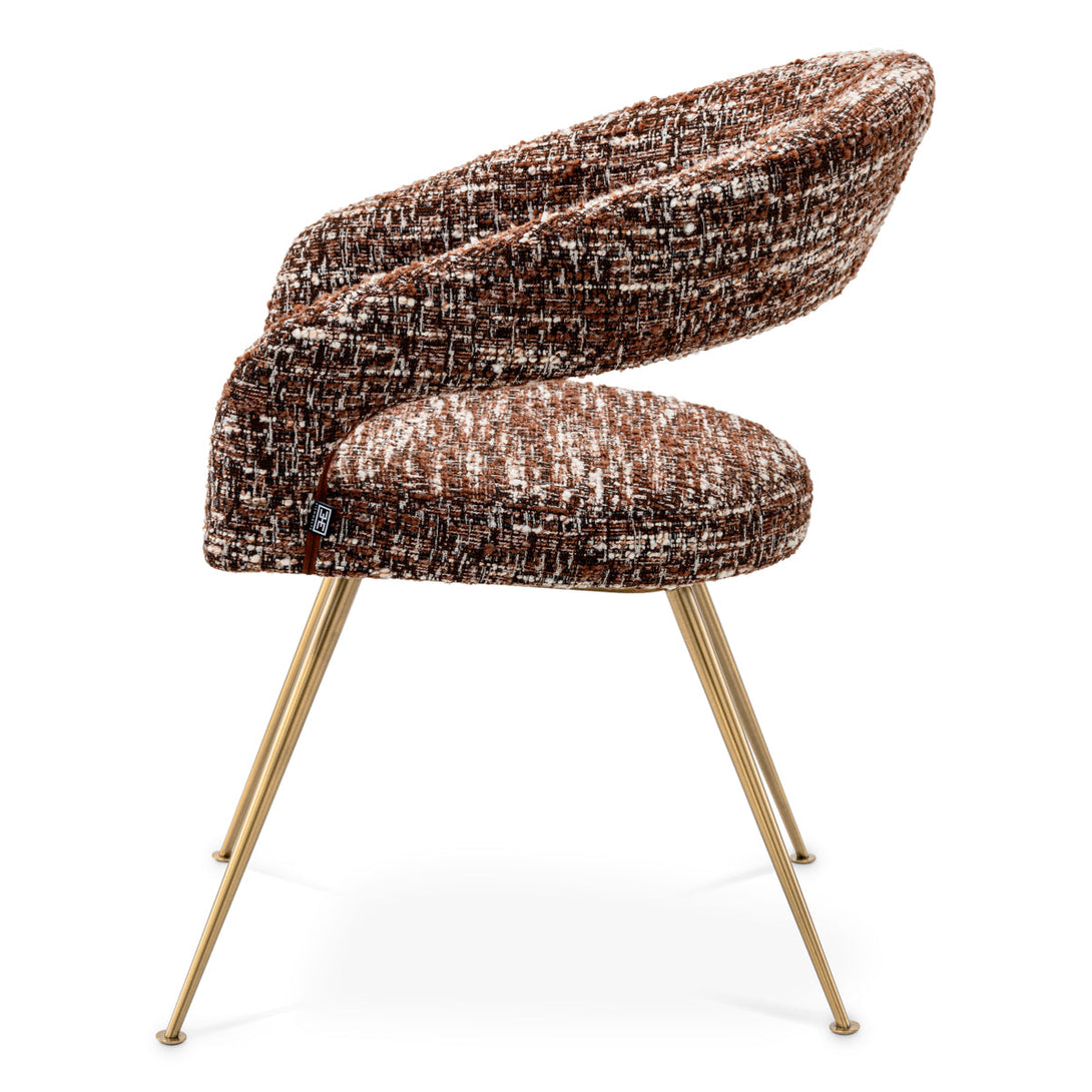 Dining Chair Bravo Boucl&Eacute; Sonata Red Furniture Eichholtz