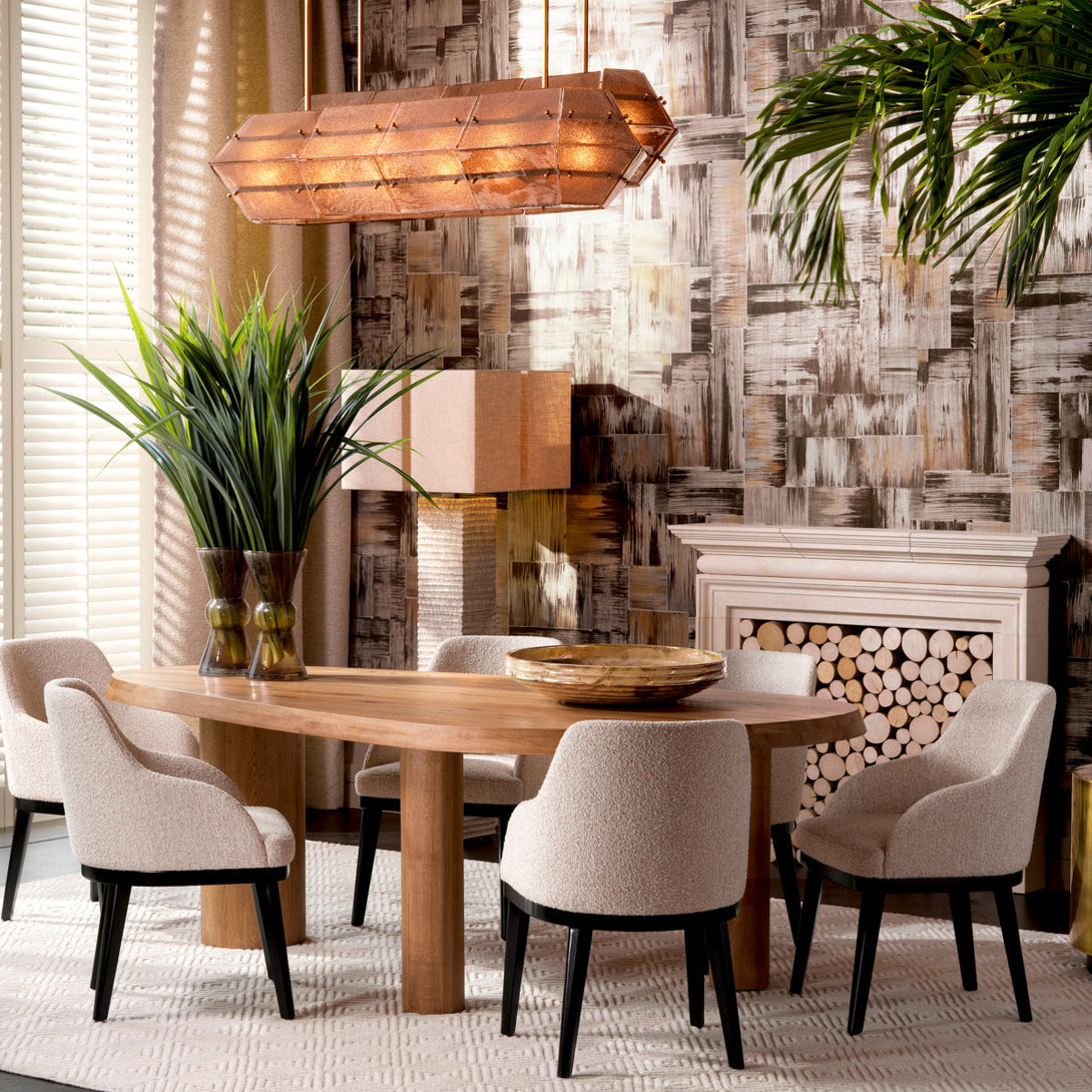 Dining Chair Costa With Arm Kempton Beige Furniture Eichholtz