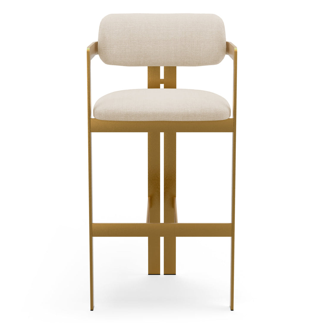 Bar Stool Donato Brushed Brass Finish Stratfort Pearl - Image 2