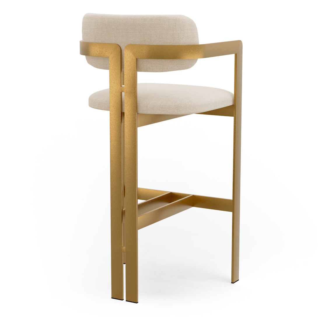 Bar Stool Donato Brushed Brass Finish Stratfort Pearl - Image 3