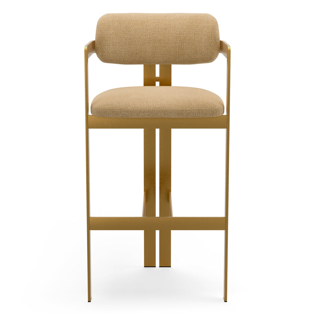 Bar Stool Donato Brushed Brass Finish Stratfort Honey - Image 2