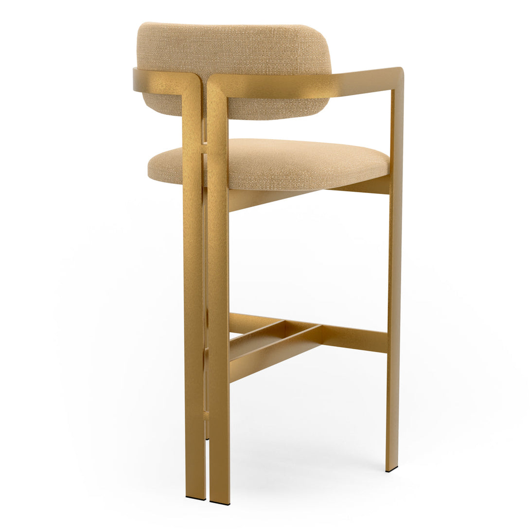 Bar Stool Donato Brushed Brass Finish Stratfort Honey - Image 3