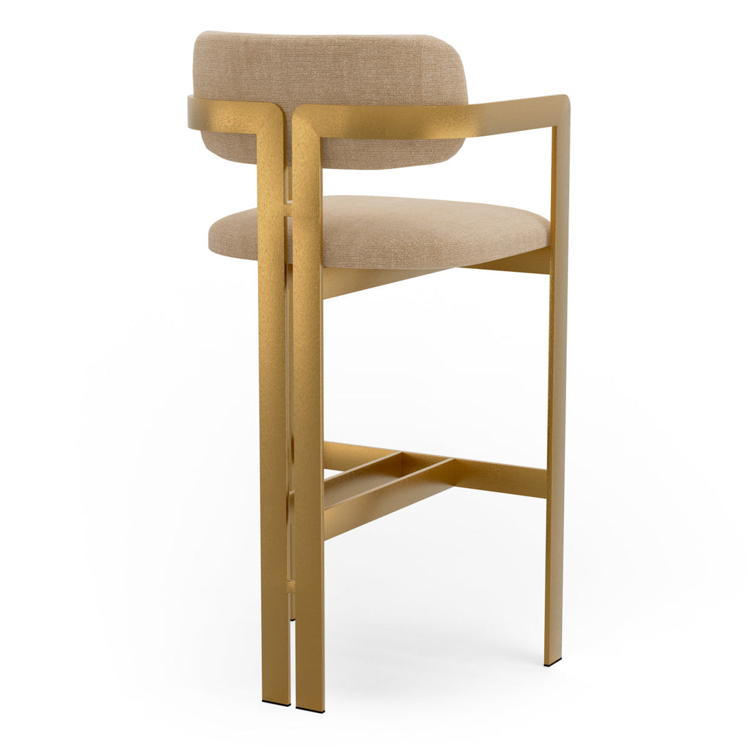 Bar Stool Donato Brushed Brass Finish Stratfort Sand - Image 3