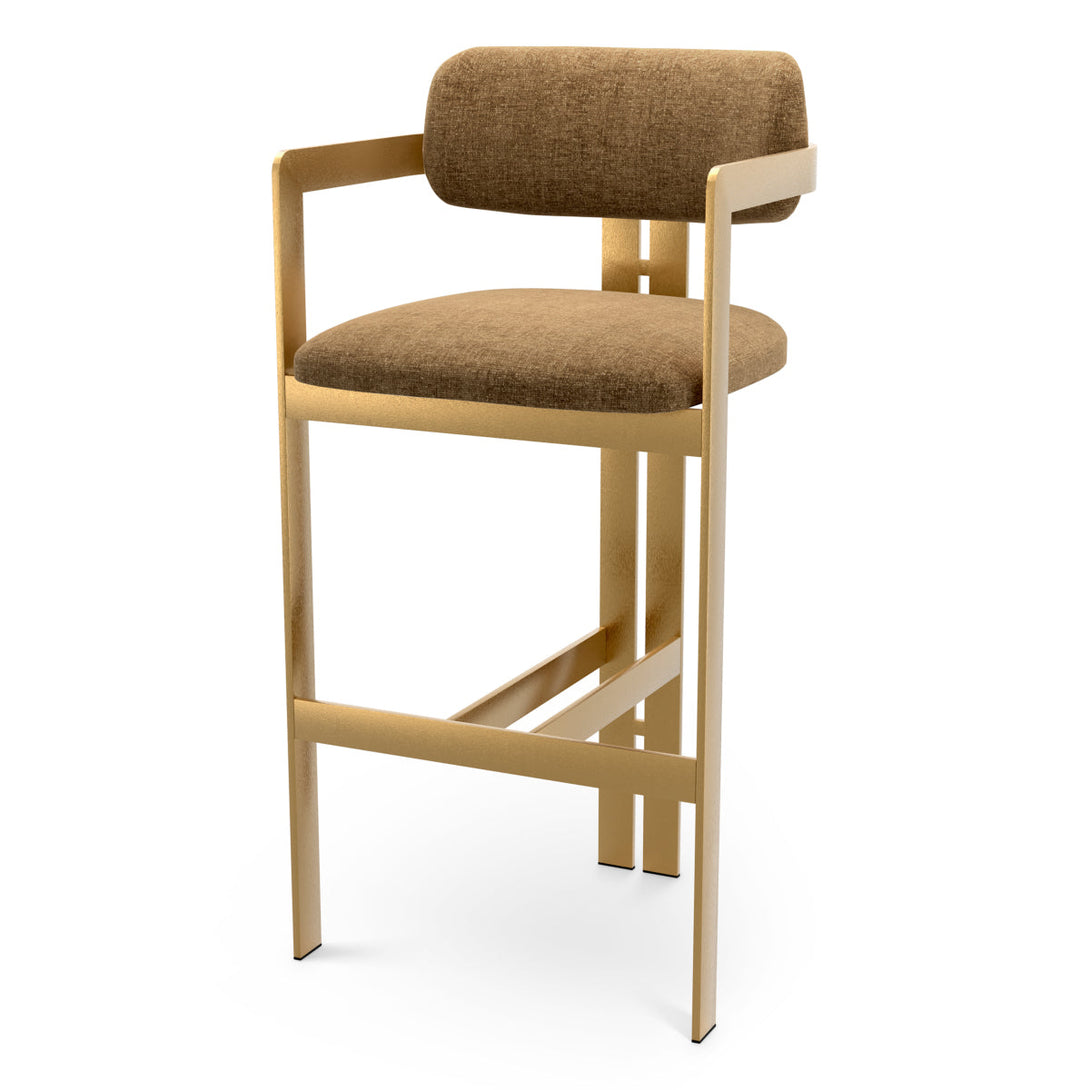 Bar Stool Donato Brushed Brass Finish Hastings Camel - Image 1