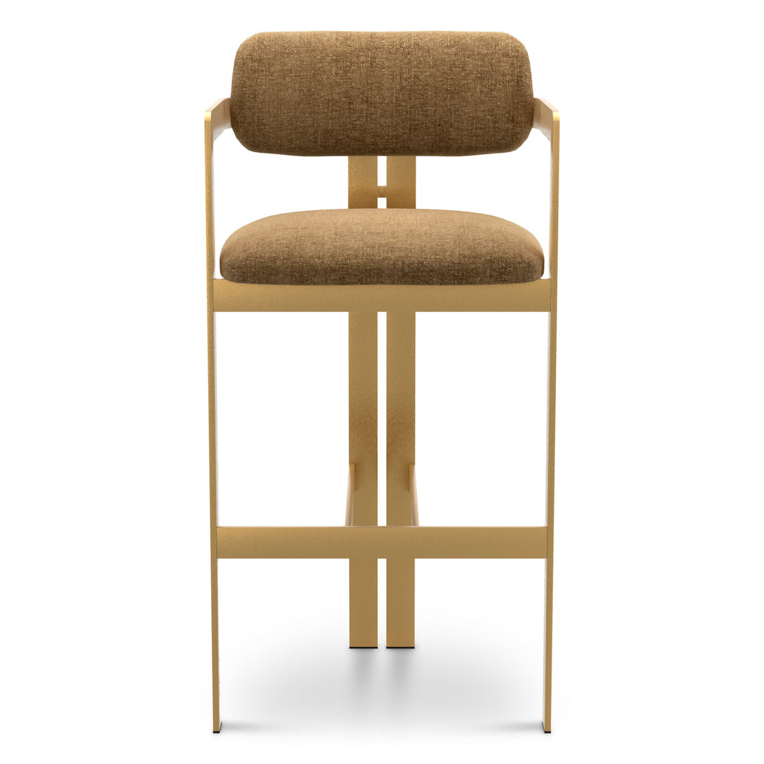 Bar Stool Donato Brushed Brass Finish Hastings Camel - Image 2