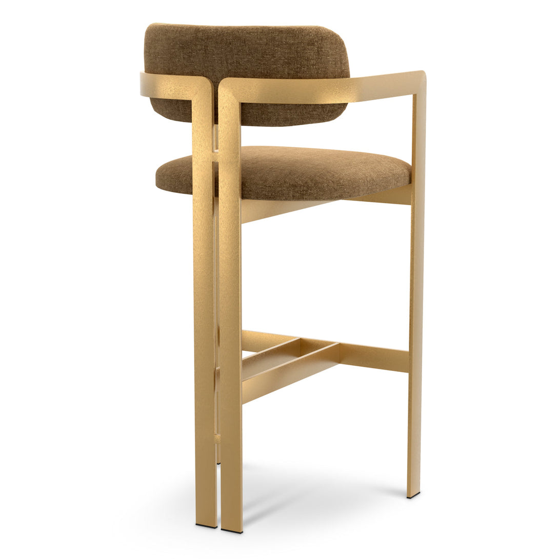 Bar Stool Donato Brushed Brass Finish Hastings Camel - Image 3