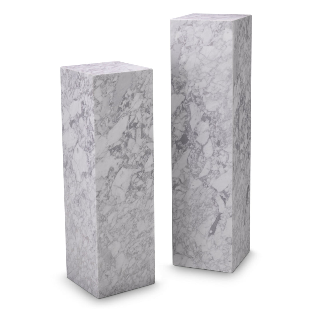 Column Lucca M White Marble Furniture Eichholtz