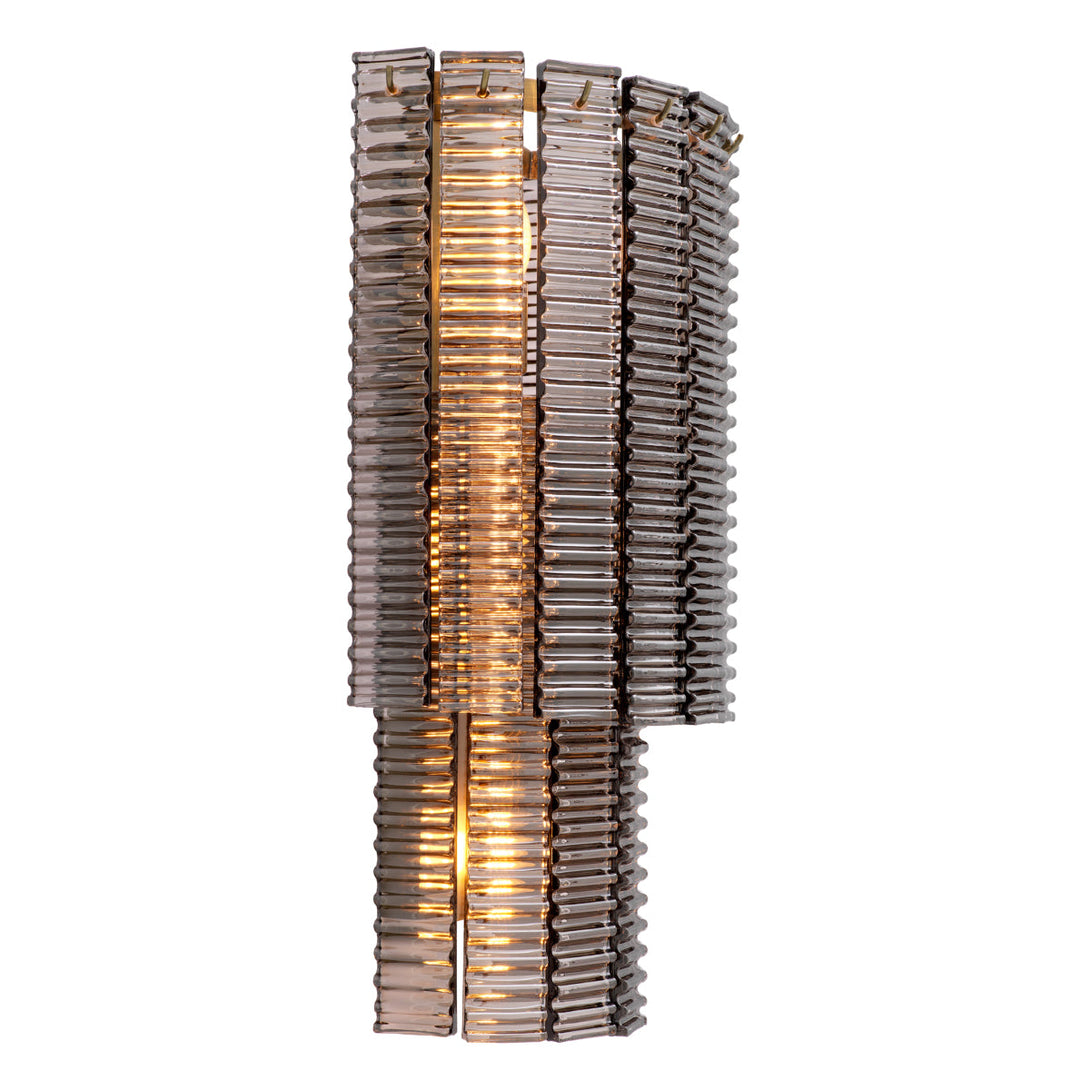 Wall Lamp Imperial Brushed Brass Smoke Glass Lighting Eichholtz