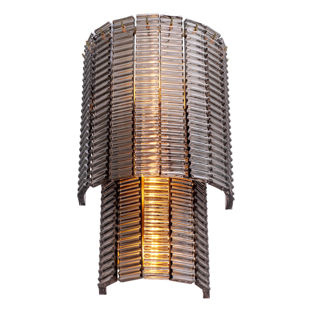 Wall Lamp Imperial Brushed Brass Smoke Glass Lighting Eichholtz