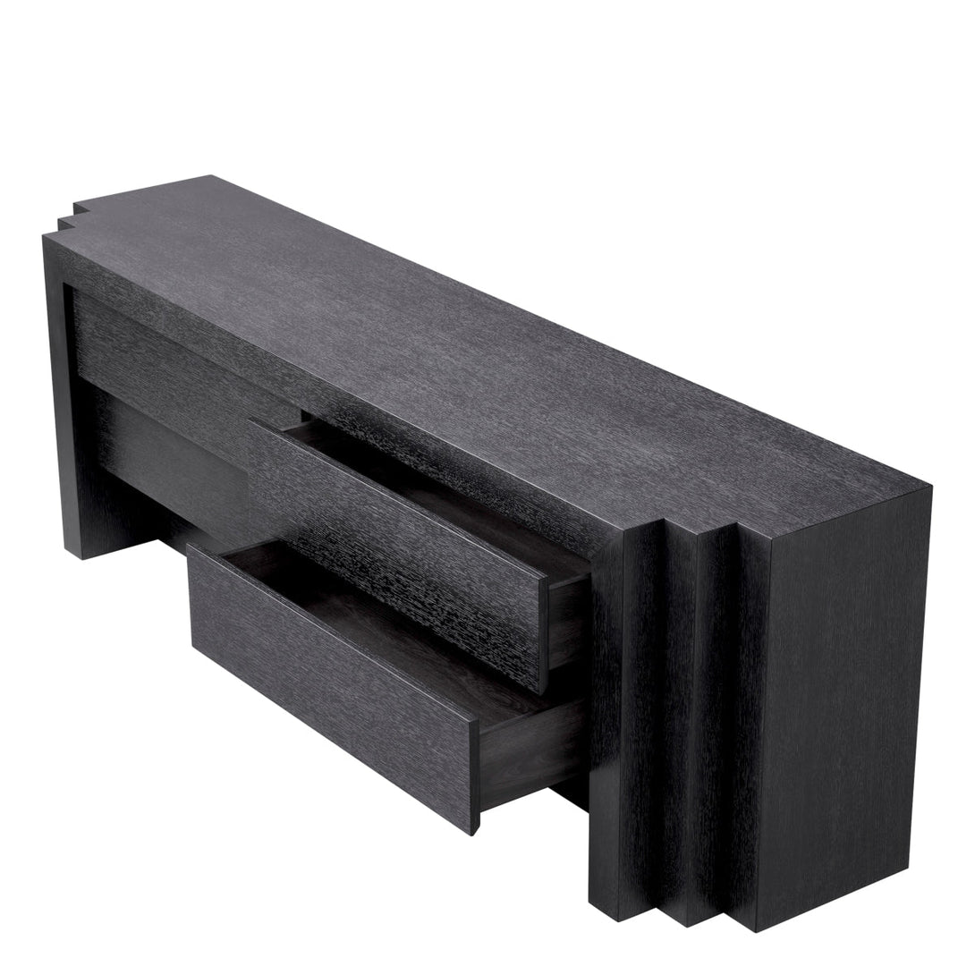 Dresser Metropolitan Charcoal Grey Oak Veneer Furniture Eichholtz