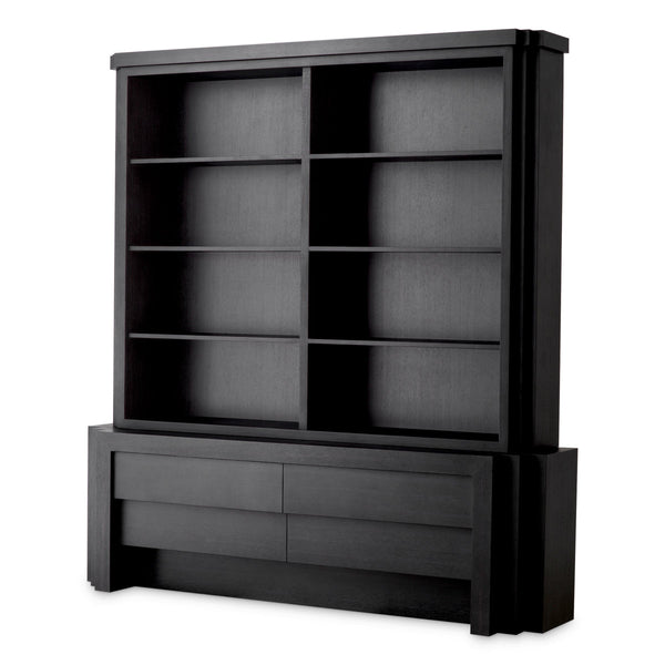 Cabinet Metropolitan L Charcoal Grey Oak Veneer Furniture Eichholtz