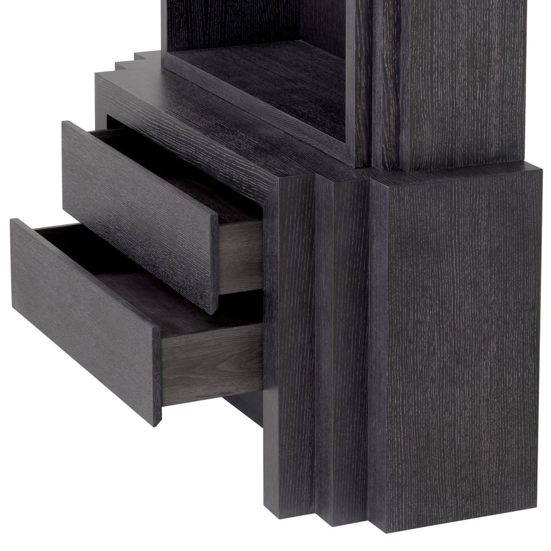Cabinet Metropolitan S Charcoal Grey Oak Veneer Furniture Eichholtz