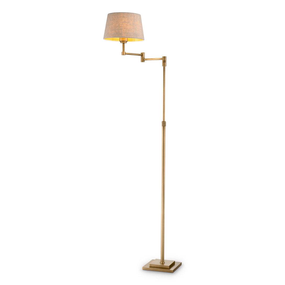 Floor Lamp Corbin Brushed Brass Finish Lighting Eichholtz