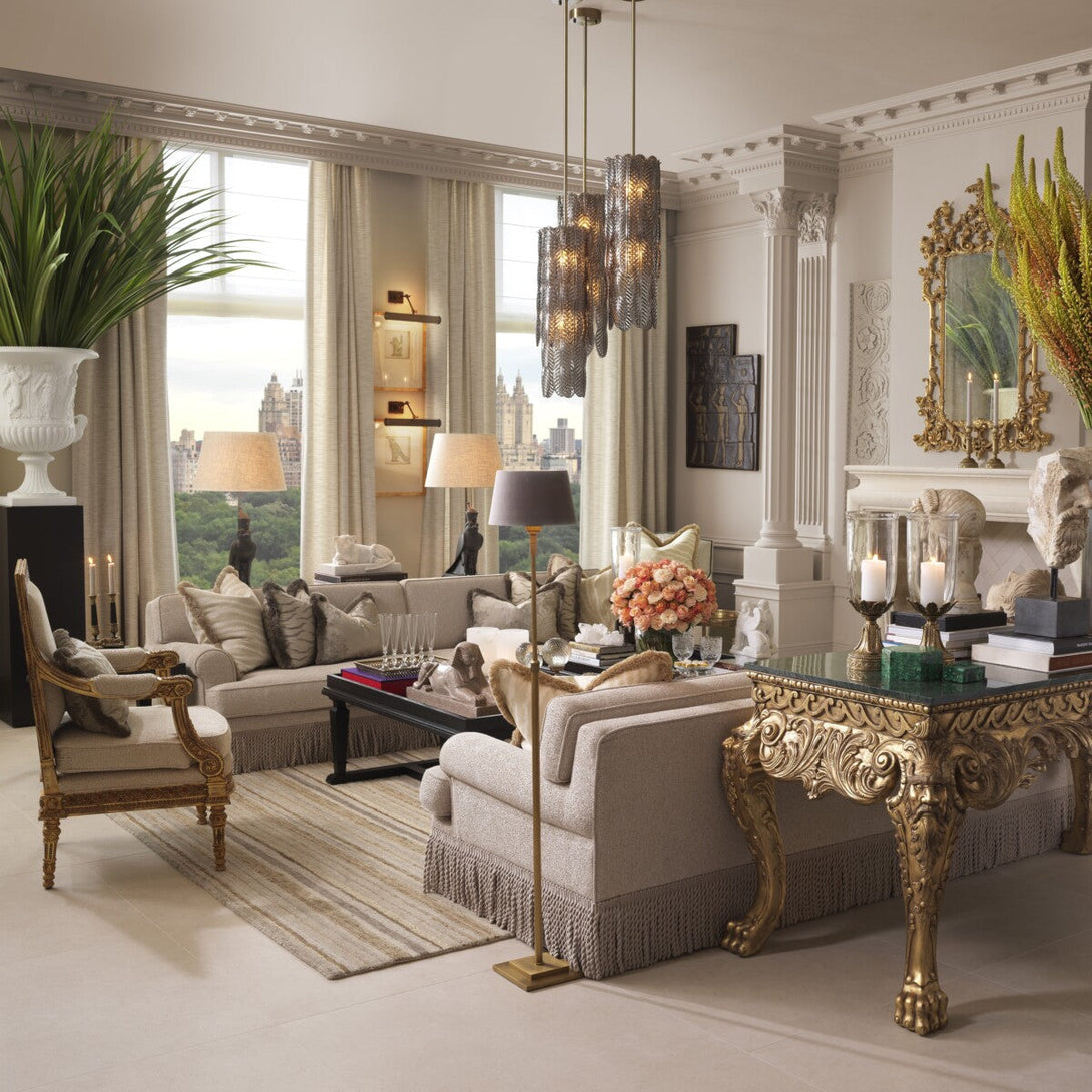 Floor Lamp Tryon Brushed Brass Finish Lighting Eichholtz