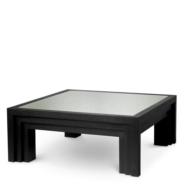 Coffee Table Metropolitan Black Open Grain Veneer Furniture Eichholtz