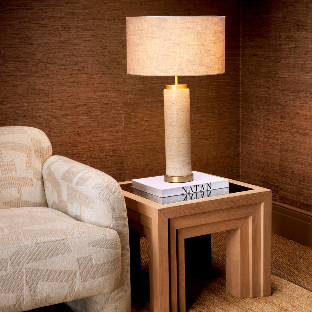 Side Table Metropolitan Natural Oak Open Grain Veneer Furniture Eichholtz