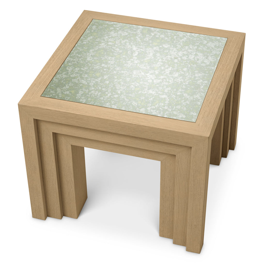 Side Table Metropolitan Natural Oak Open Grain Veneer Furniture Eichholtz