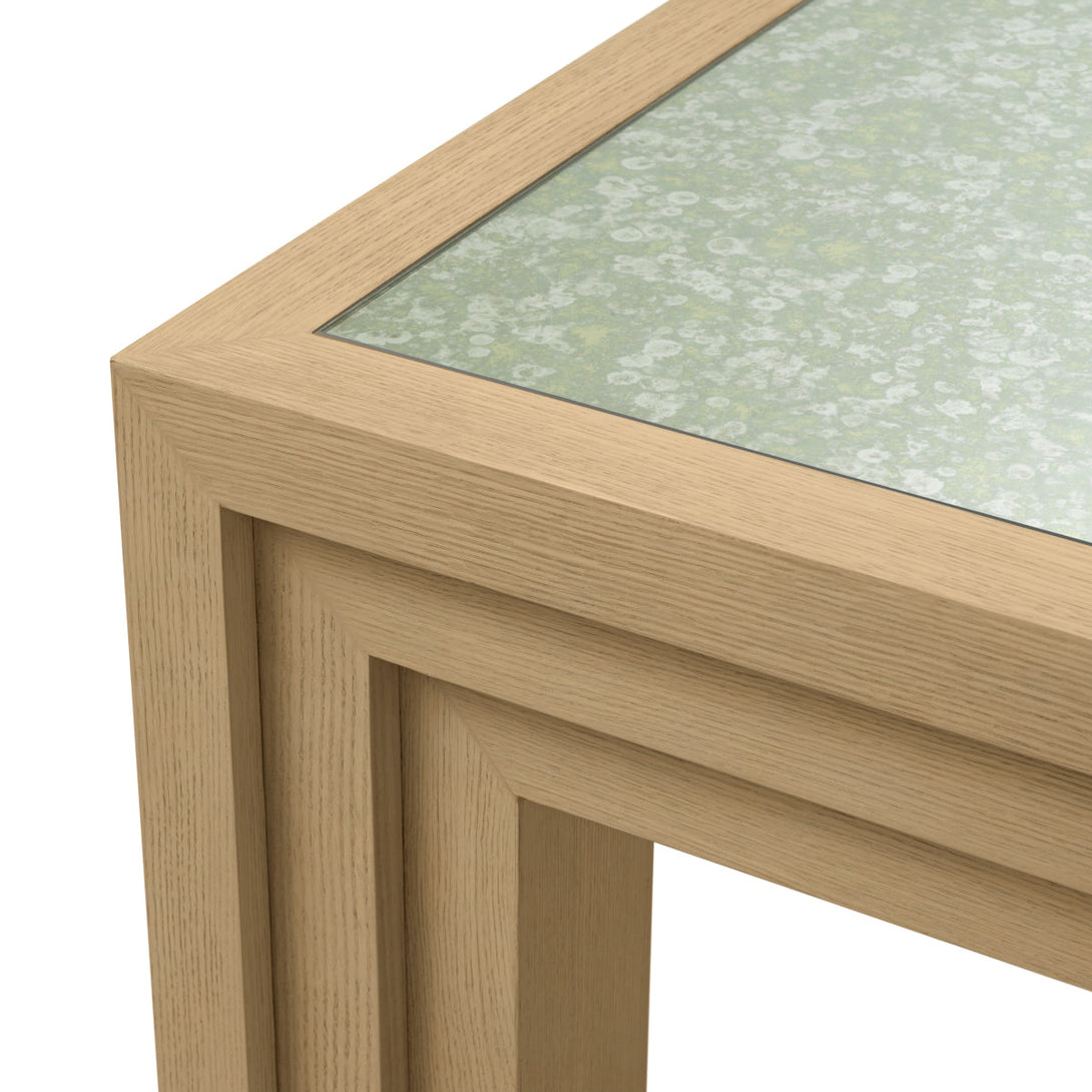 Side Table Metropolitan Natural Oak Open Grain Veneer Furniture Eichholtz