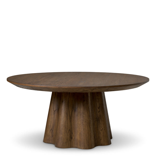 Coffee Table Papyrus Dark Brown Oak Veneer Furniture Eichholtz