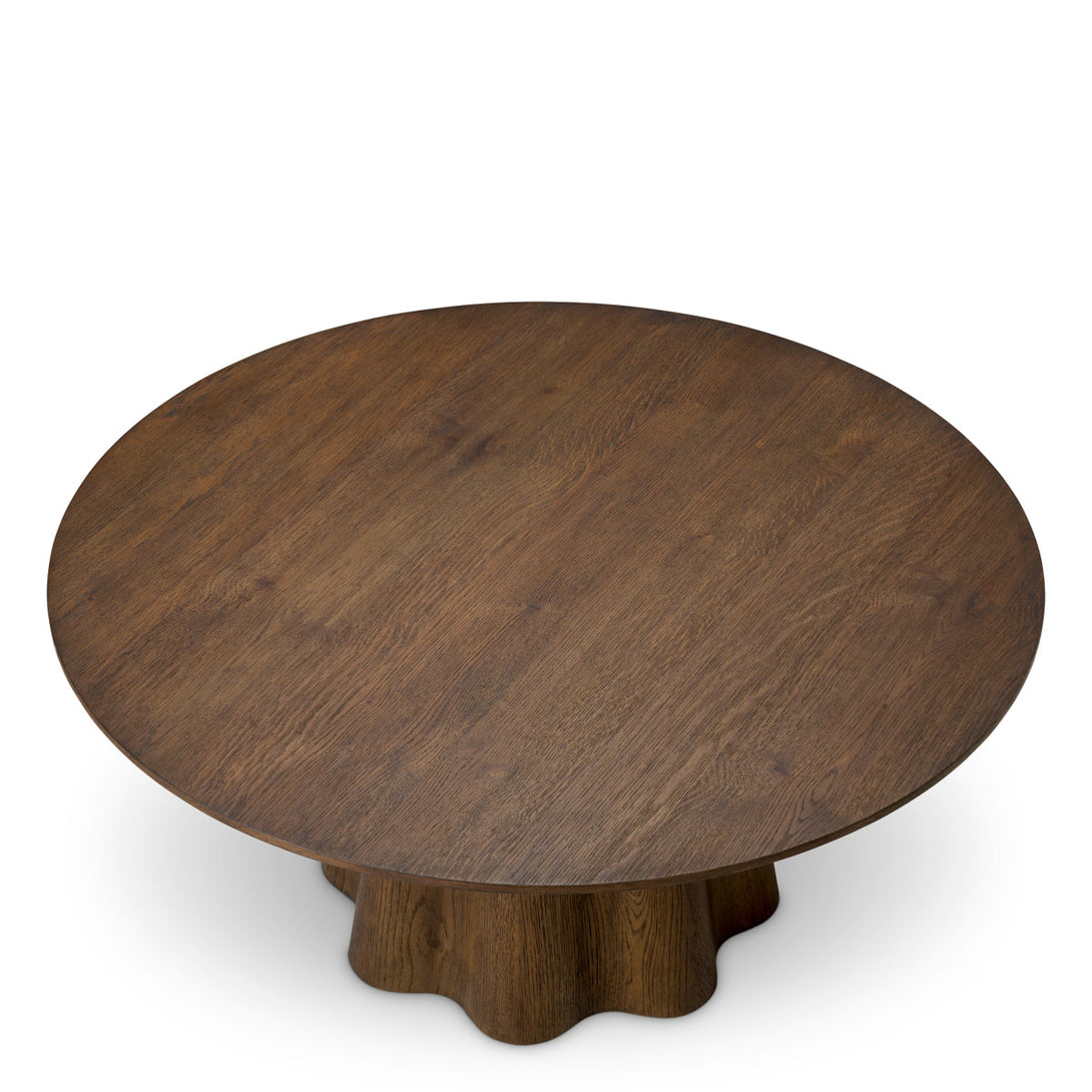 Coffee Table Papyrus Dark Brown Oak Veneer Furniture Eichholtz