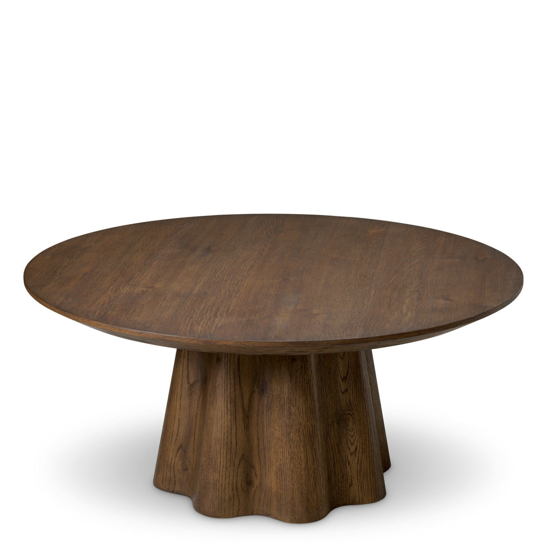 Coffee Table Papyrus Dark Brown Oak Veneer Furniture Eichholtz