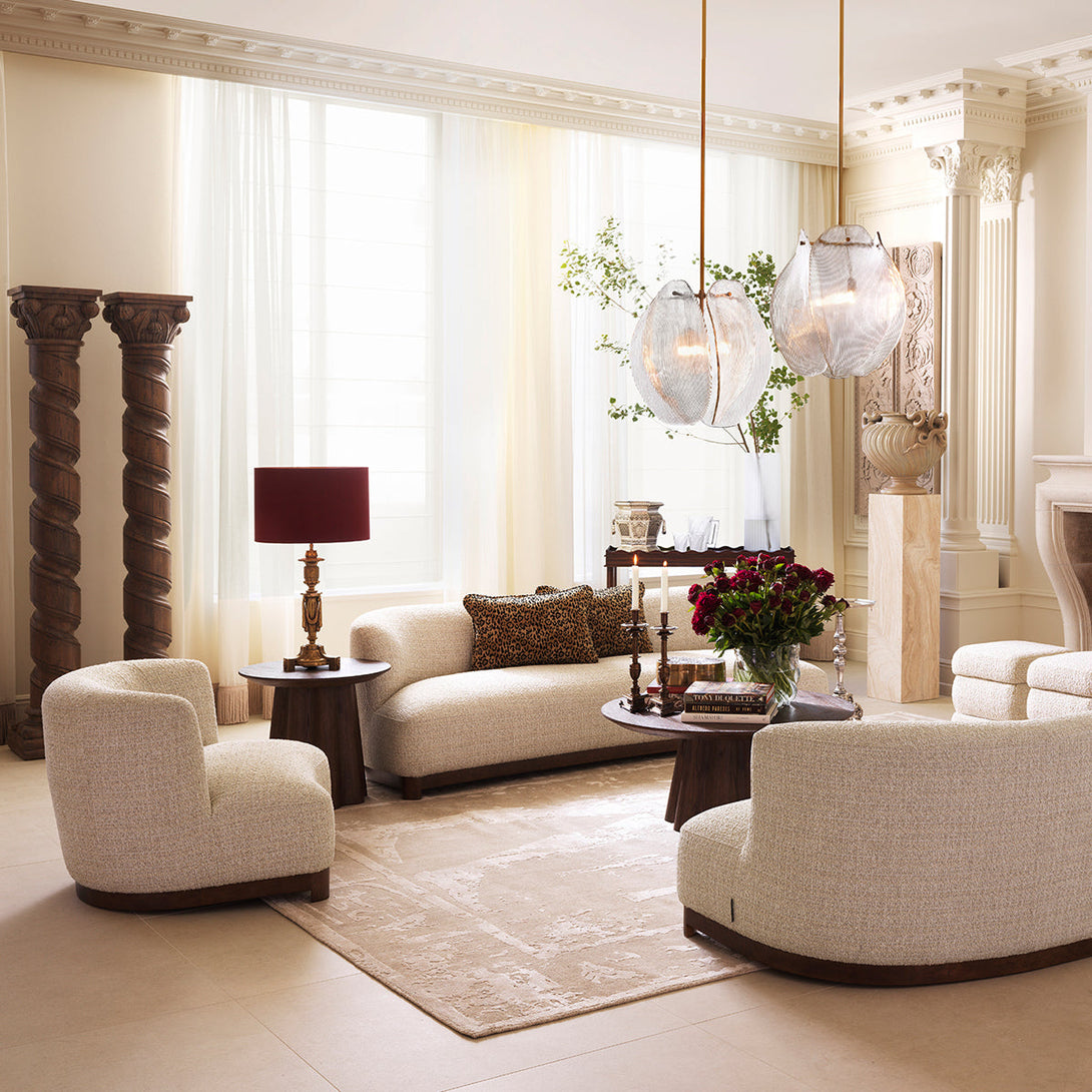 Side Table Papyrus Dark Brown Oak Veneer Furniture Eichholtz