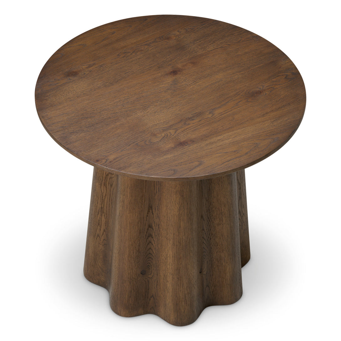 Side Table Papyrus Dark Brown Oak Veneer Furniture Eichholtz