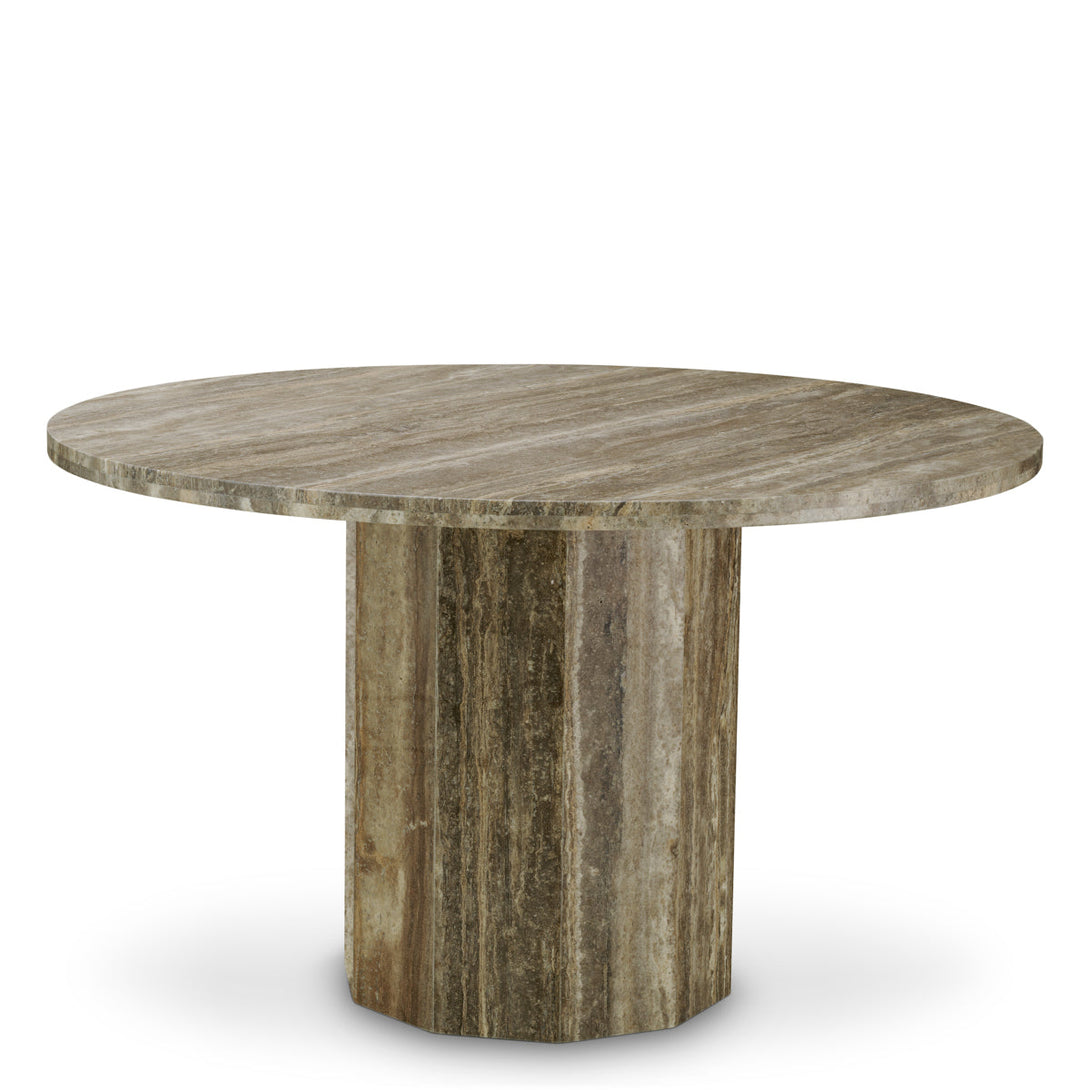 Dining Table Florence Silver Travertine Furniture Eichholtz