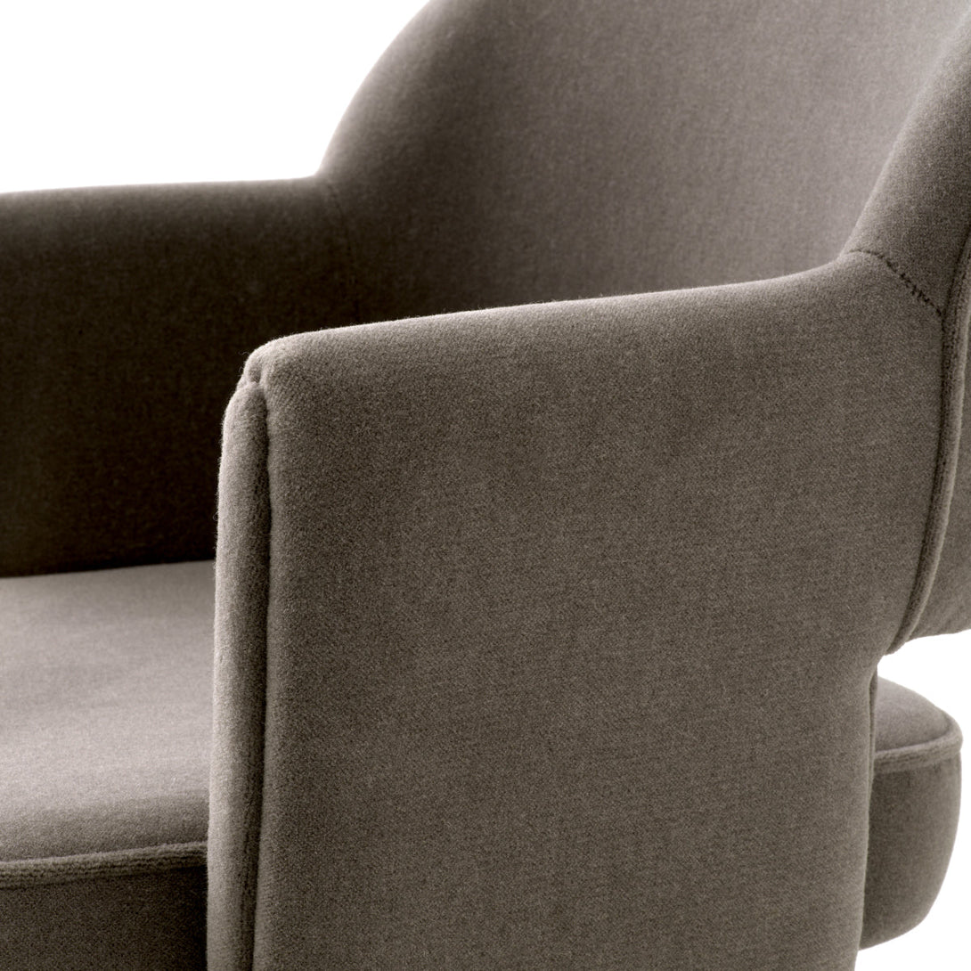 Dining Chair Park Johnston Brown Mohair Furniture Eichholtz