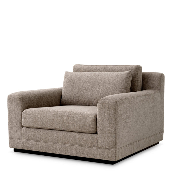 Chair Manhattan Hunt Chenille Taupe Furniture Eichholtz