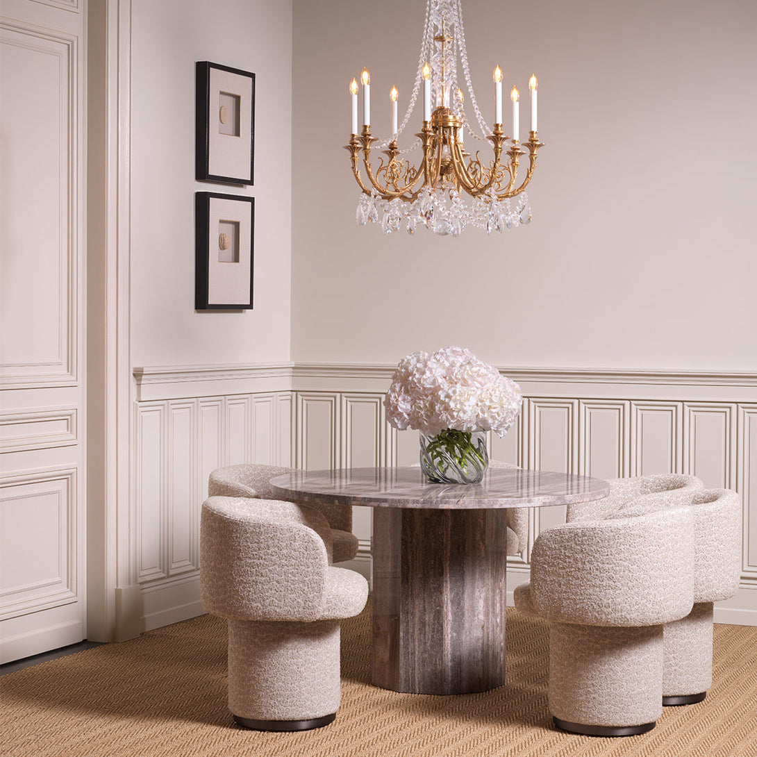 Dining Chair Marly Jacquard Beige Furniture Eichholtz